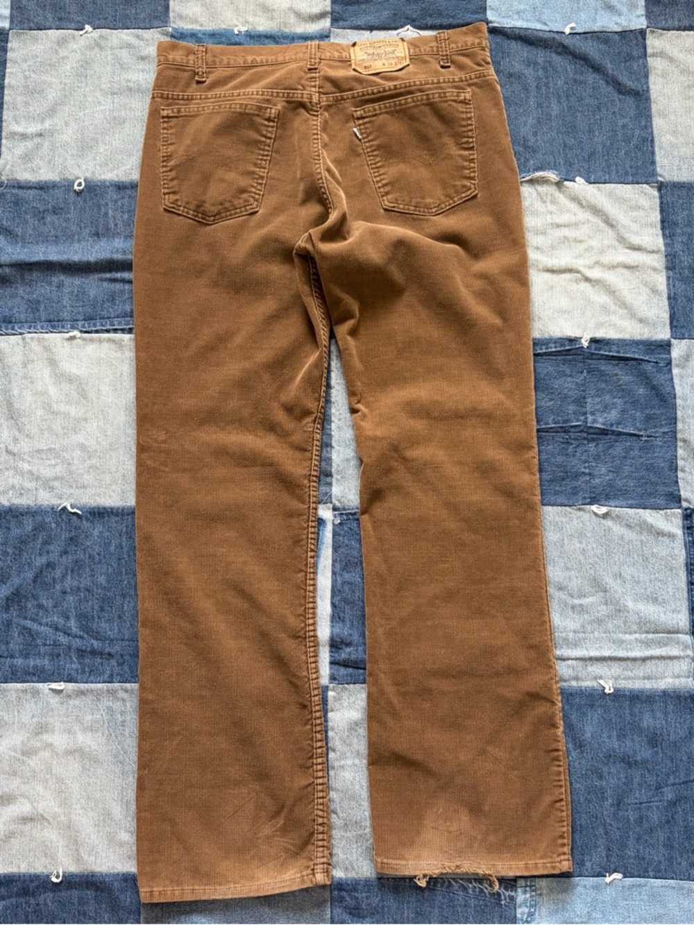 Vintage Levi’s 517 Brown Corduroy Pants Bootcut 90s Made in USA 36.5x32.5